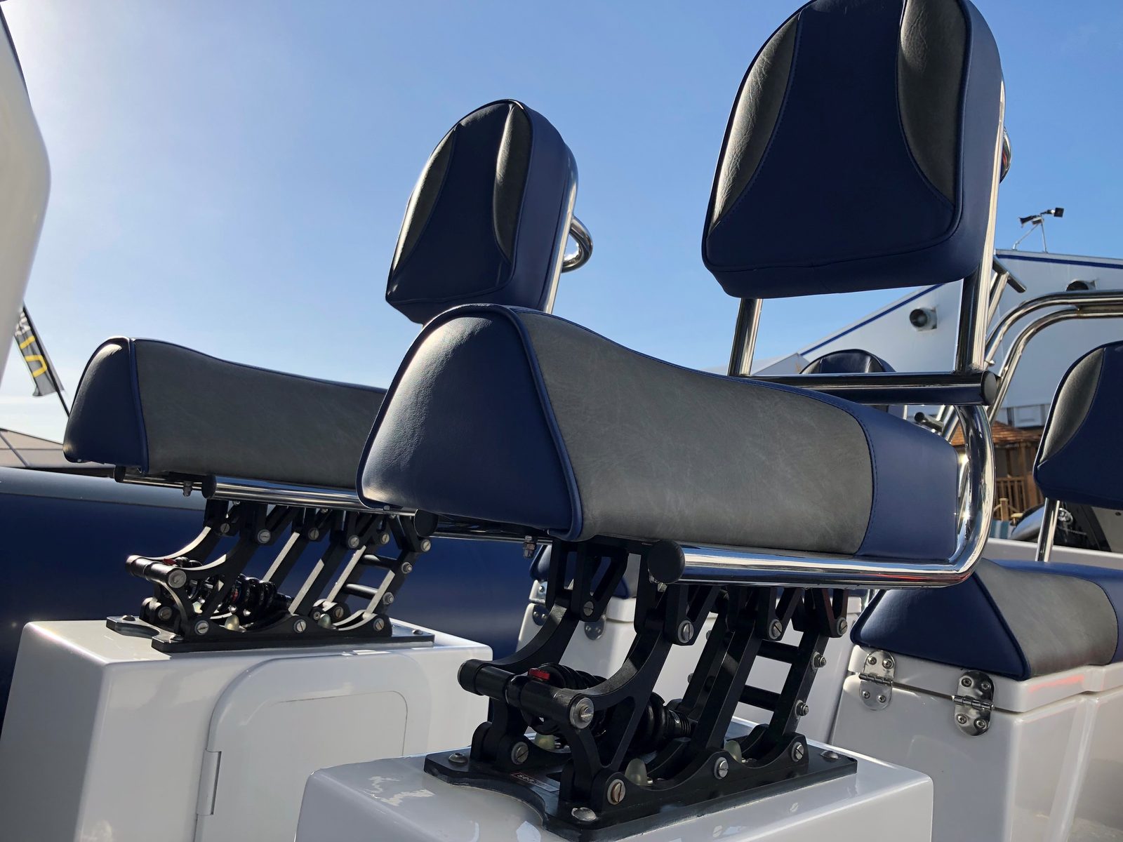 Shock WBV suspension seats on a RIB